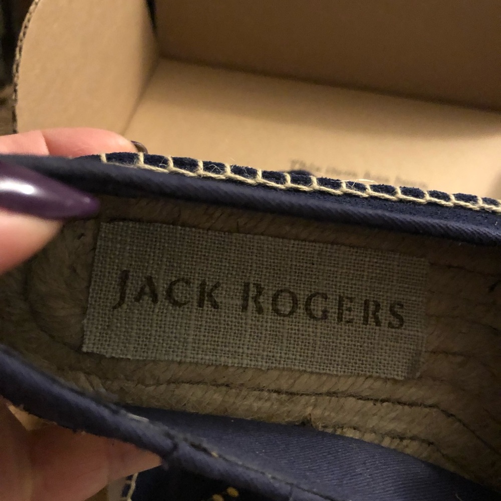 Jack Rogers Navy Blue Luna Suede Espadrilles. Size 8.5 - Picture 5 of 8